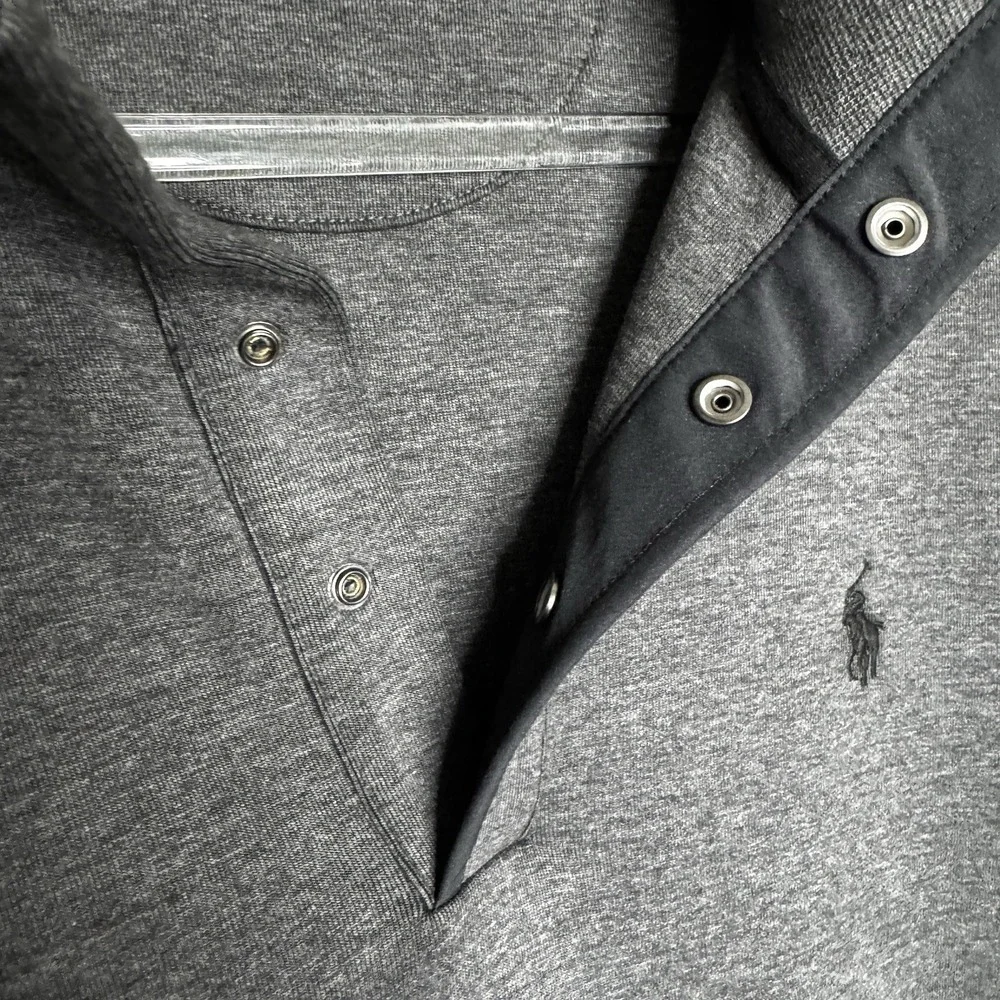 Polo Ralph Lauren Mens 1/4 Snap‎ Zip Pullover Sweatshirt Grey Large L Quarter